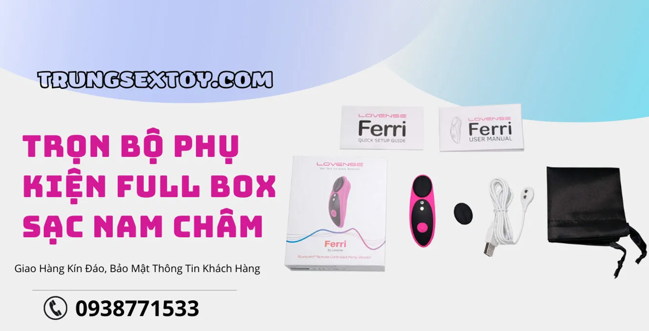Trứng rung Lovense Ferri gắn quần chip, điều khiển từ xa cao cấp