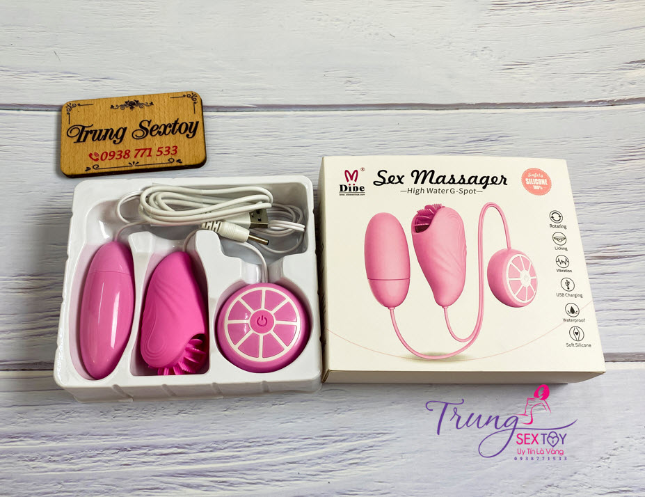 Trứng Rung Dibe Lưỡi Xoay Cao Cấp Tăng Khoái Cảm Nhanh