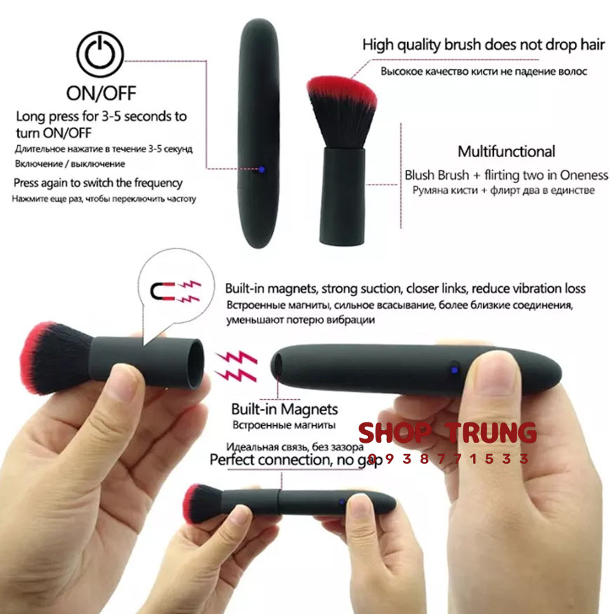 Cọ Rung 10 Chế Độ Đa Năng - Đồ Chơi Người Lớn Nữ Siêu Phê