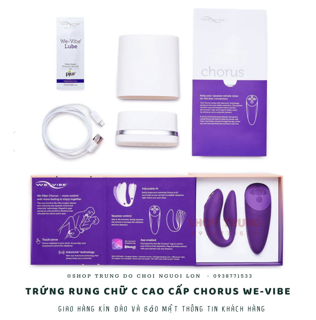 Trứng rung We-Vibe Chorus điều khiển từ xa siêu phê, cao cấp