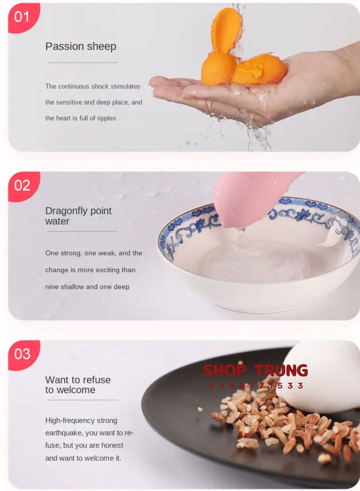 Trứng rung mini con Thỏ dễ thương kích thích khoái cảm nữ