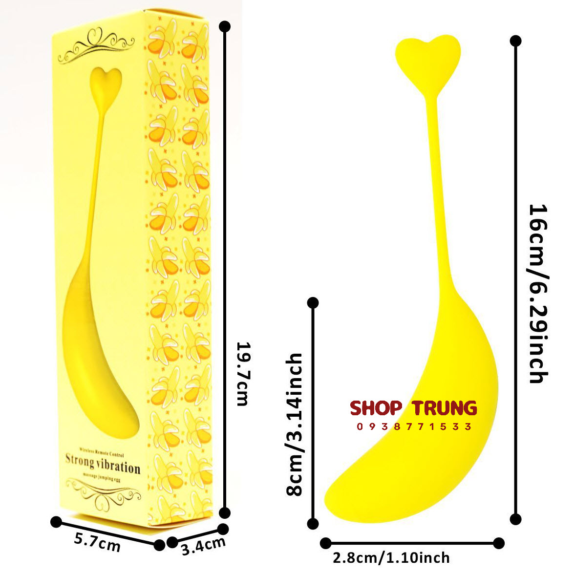 Trứng Rung Điều Khiển Từ Xa Thiết Kế Độc Đáo Cảm Giác Mạnh