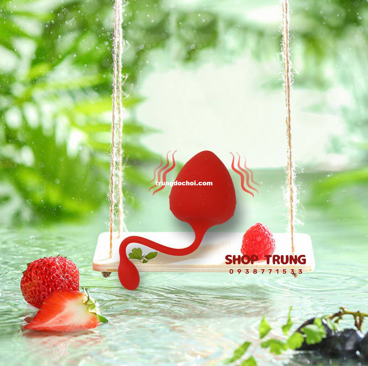 Trứng Rung Từ Xa Hình Dâu 9 Chế Độ Rung Cao Cấp