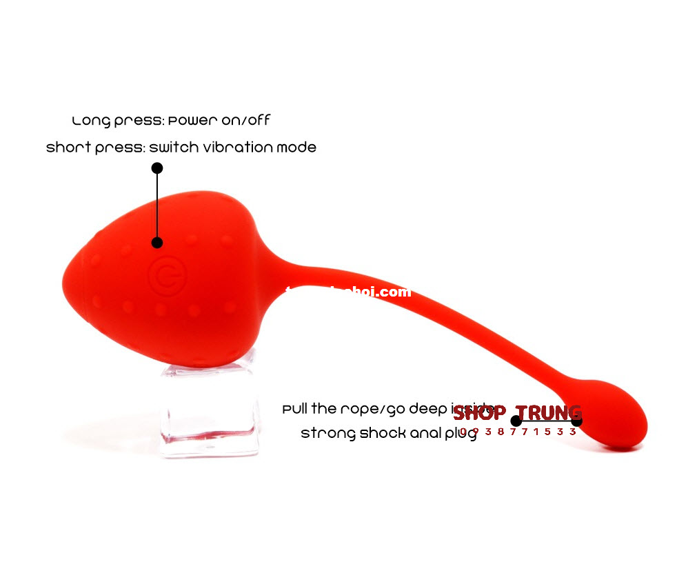 Trứng Rung Từ Xa Hình Dâu 9 Chế Độ Rung Cao Cấp