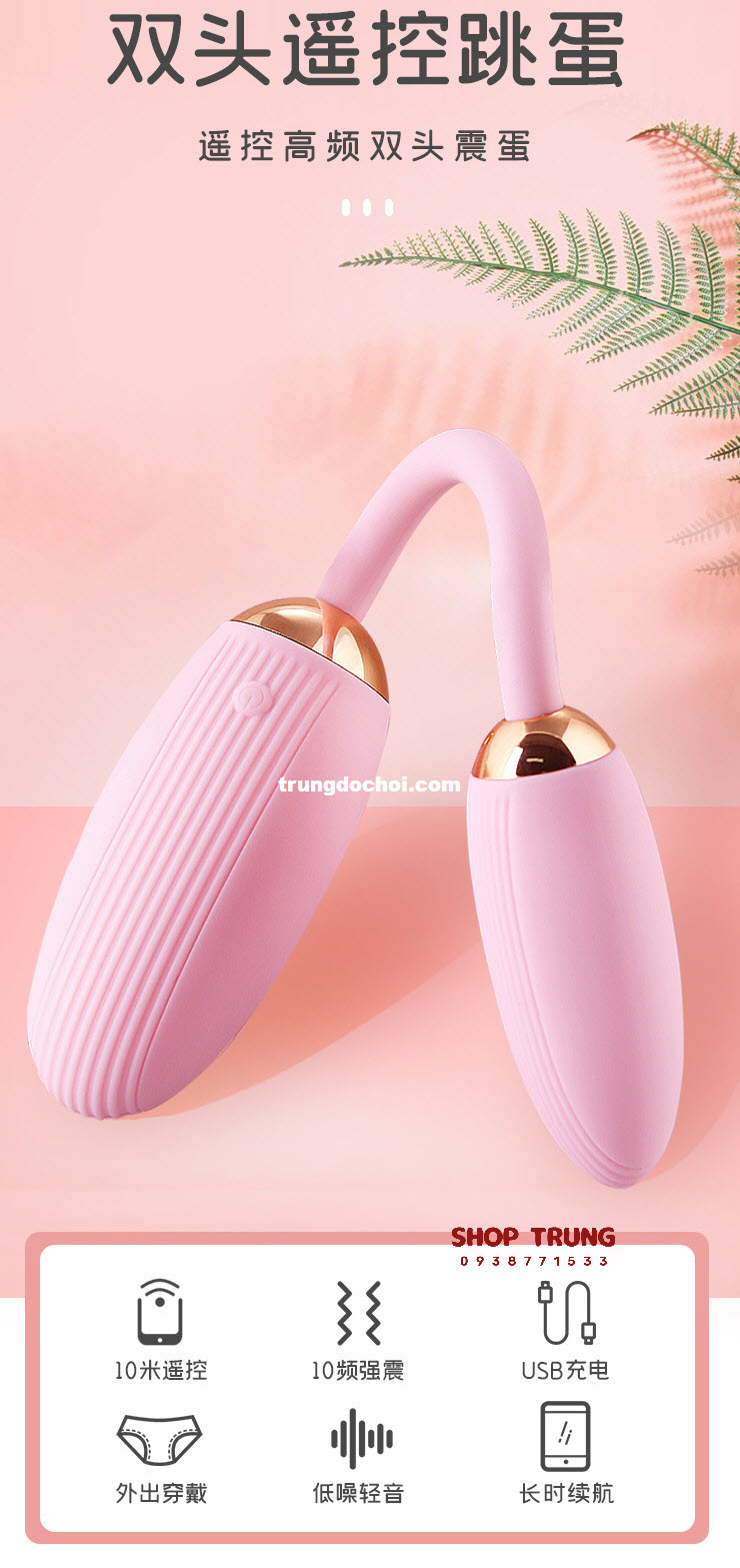 Trứng Rung Điều Khiển Từ Xa 10 Chế Độ Silicon Mềm An Toàn Kích Thích