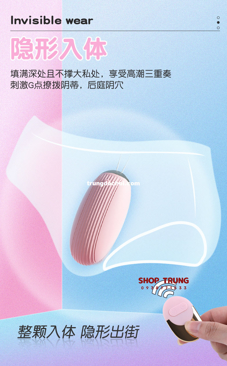Trứng Rung Điều Khiển Từ Xa 10 Chế Độ Silicon Mềm An Toàn Kích Thích
