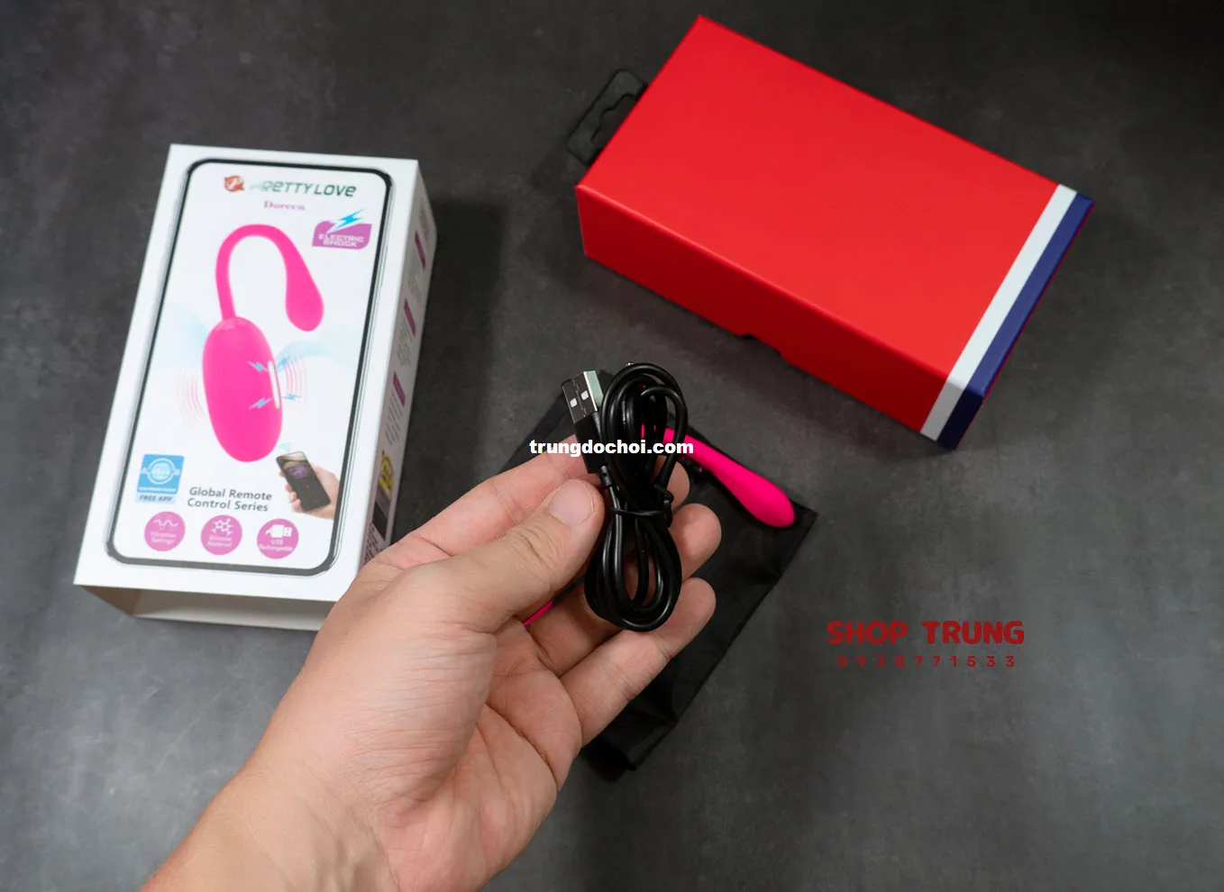 Trứng rung Pretty Love Doreen điều khiển từ xa sốc điện 12 chế độ