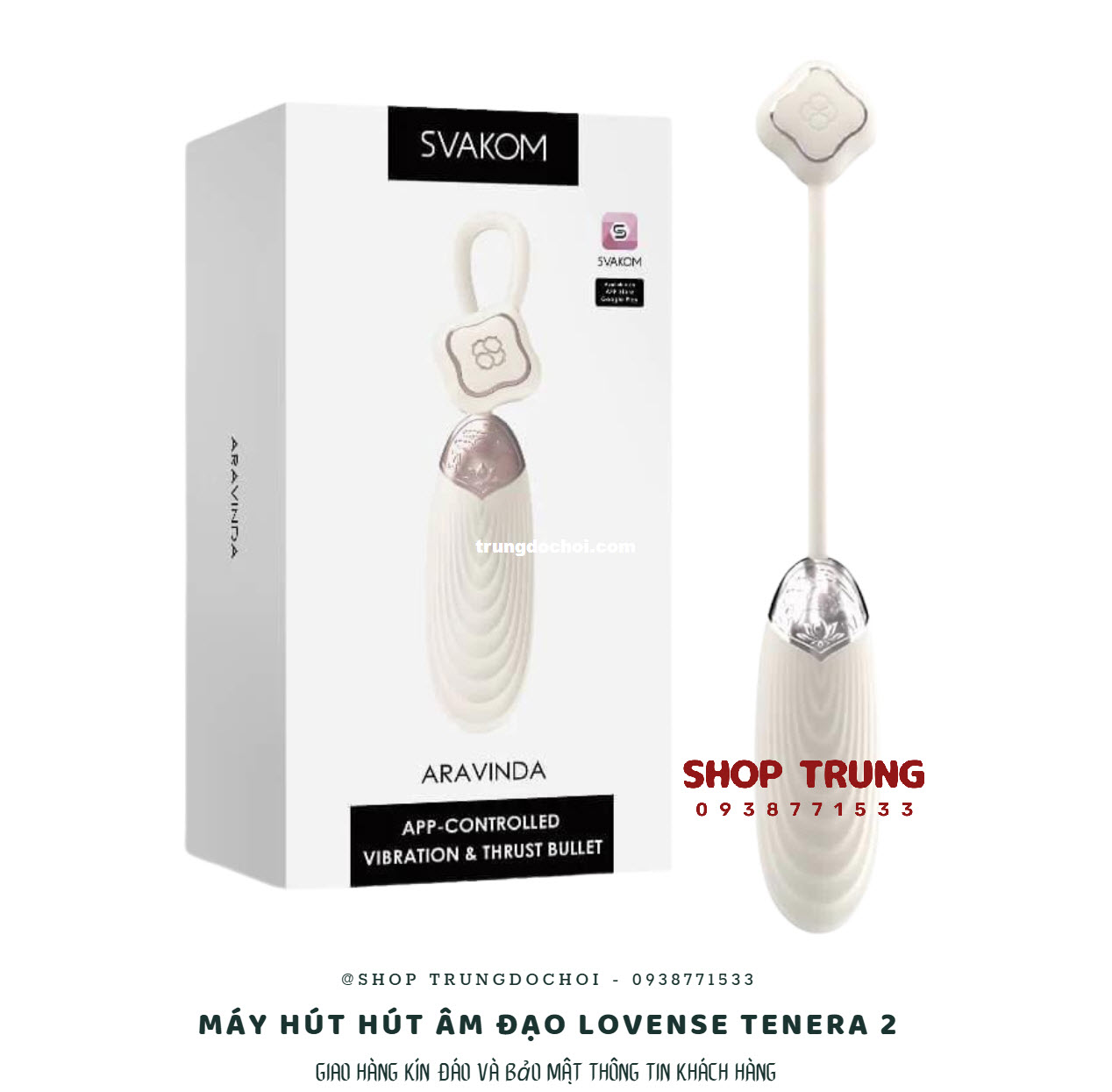 Máy Rung Svakom Aravinda điều khiển app, siêu sướng tiện ích