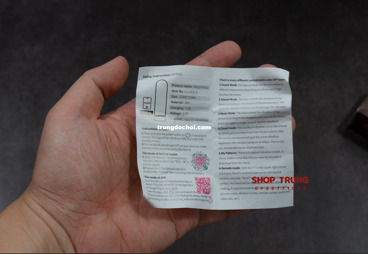 Trứng Rung Tình Yêu Điều Khiển Từ Xa Kích Thích Cực Mạnh