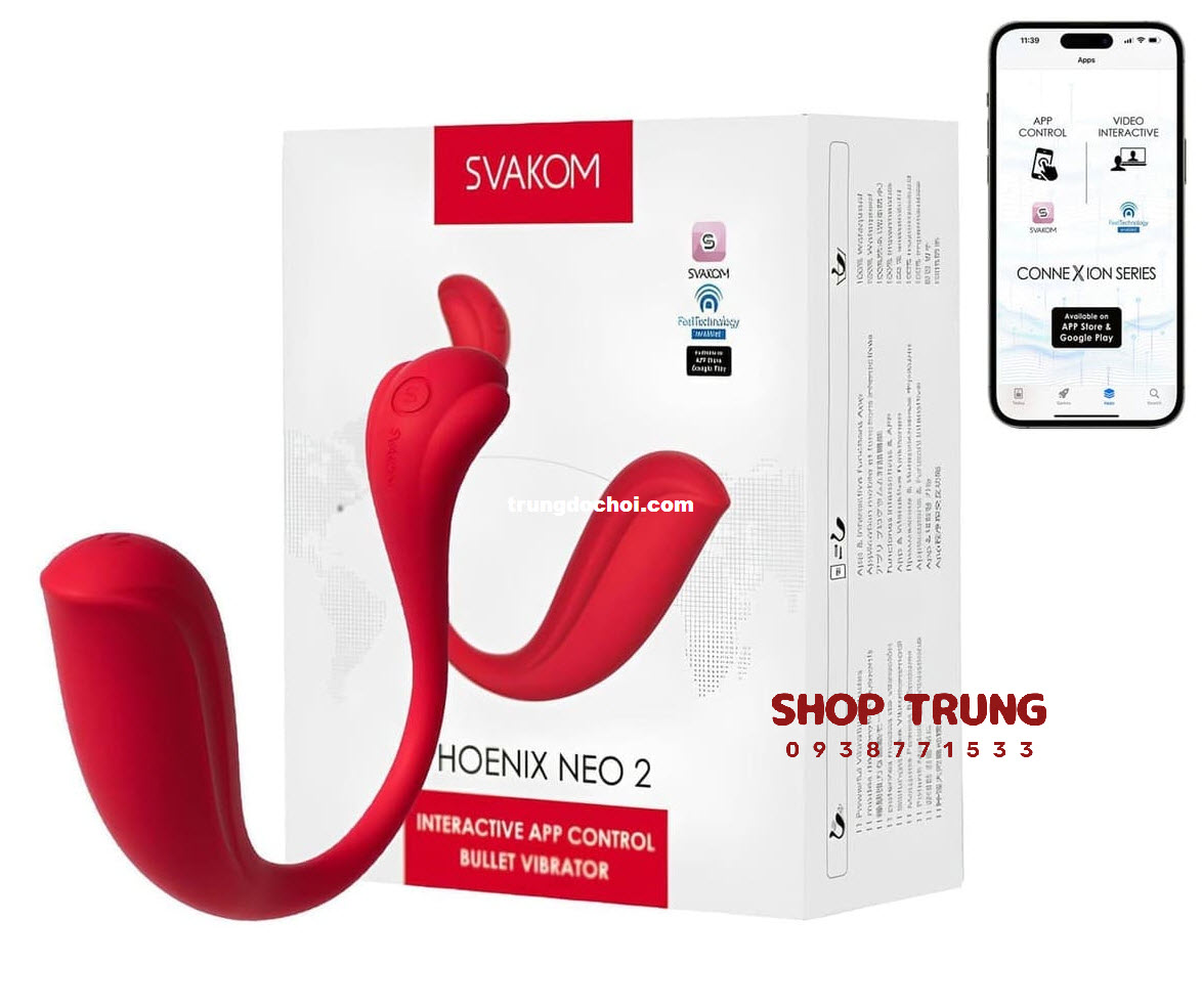 Svakom Phoenix Neo 2 Trứng Rung Điều Khiển App Siêu Mạnh