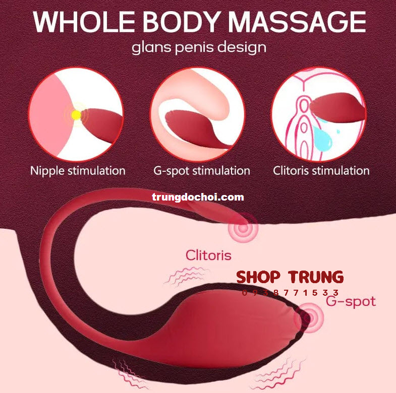 Trứng rung Succubus điều khiển qua app chống nước 9 chế độ rung độc đáo
