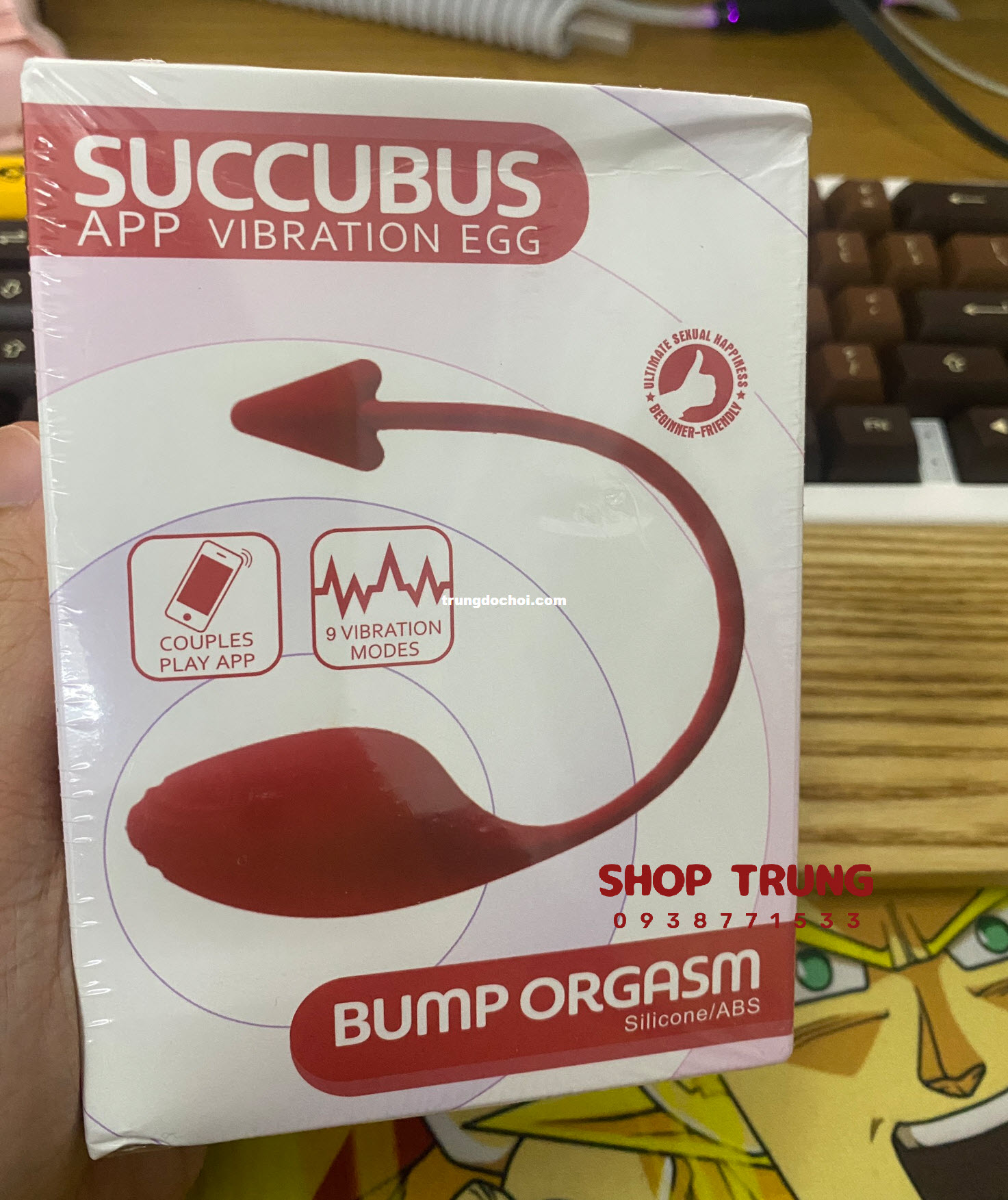 Trứng rung Succubus điều khiển qua app chống nước 9 chế độ rung độc đáo