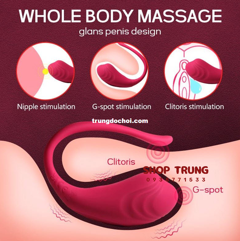 Trứng Rung Little Tadpole điều khiển App kích thích cực đỉnh