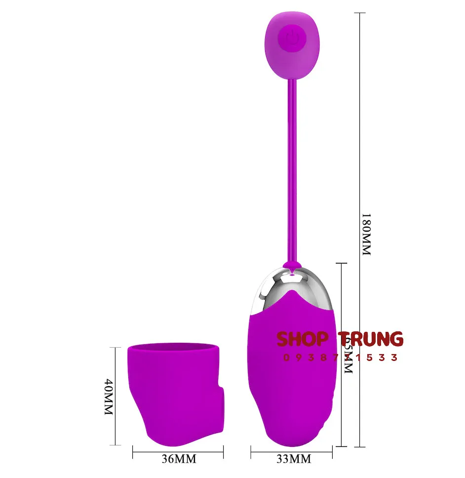 Trứng rung Pretty Love Kalila điều khiển từ xa nhiều chế độ rung USB sạc