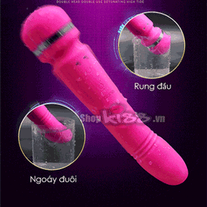 Chày rung Nalone Yoni đầu rung đuôi ngoáy đa năng