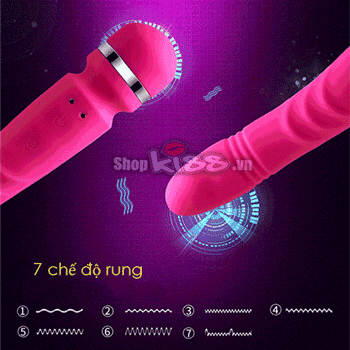 Chày rung Nalone Yoni đầu rung đuôi ngoáy đa năng