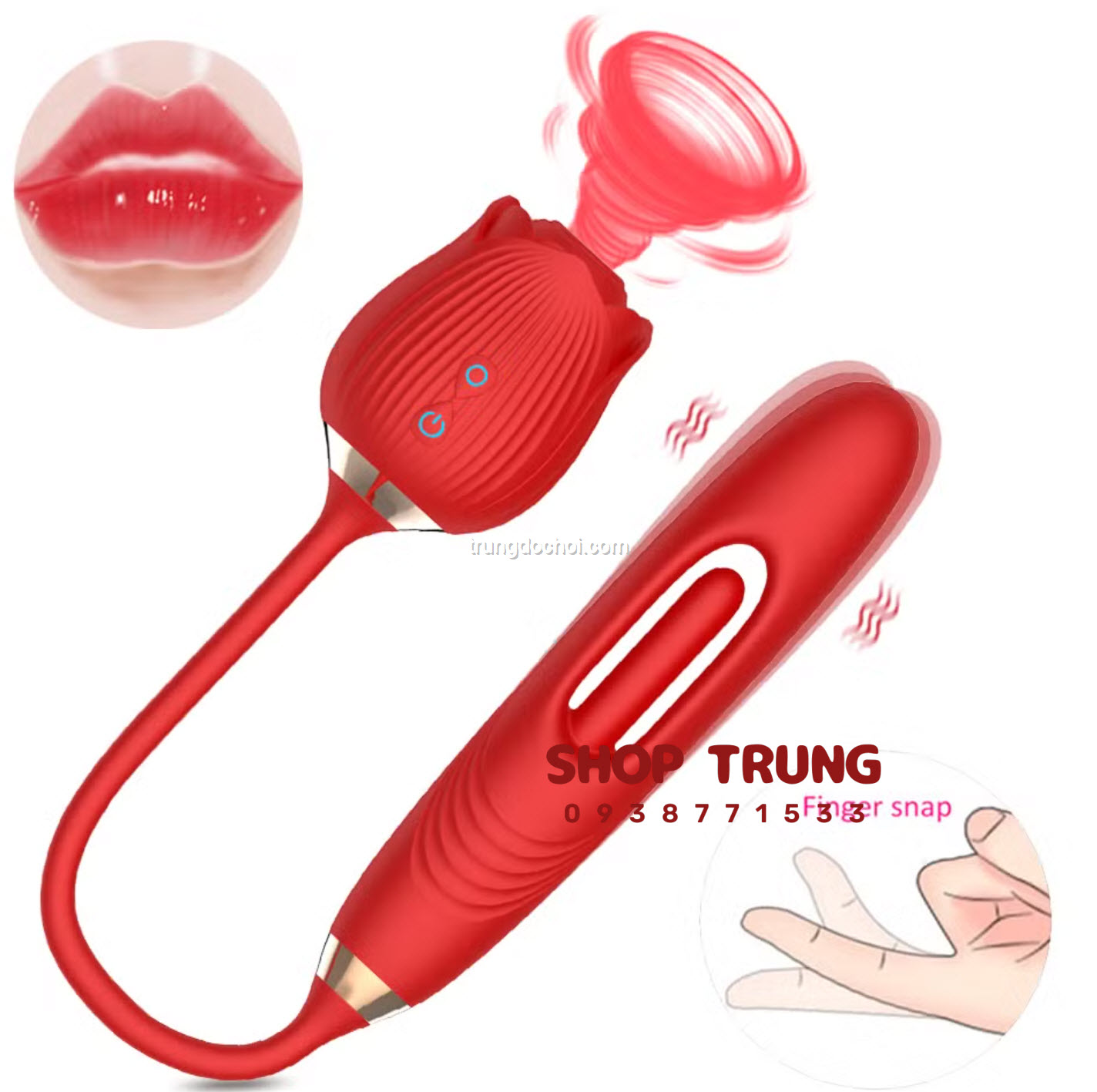 Hoa Hồng Rung Hút Đa Năng Sextoy Kích Thích Tận Đỉnh