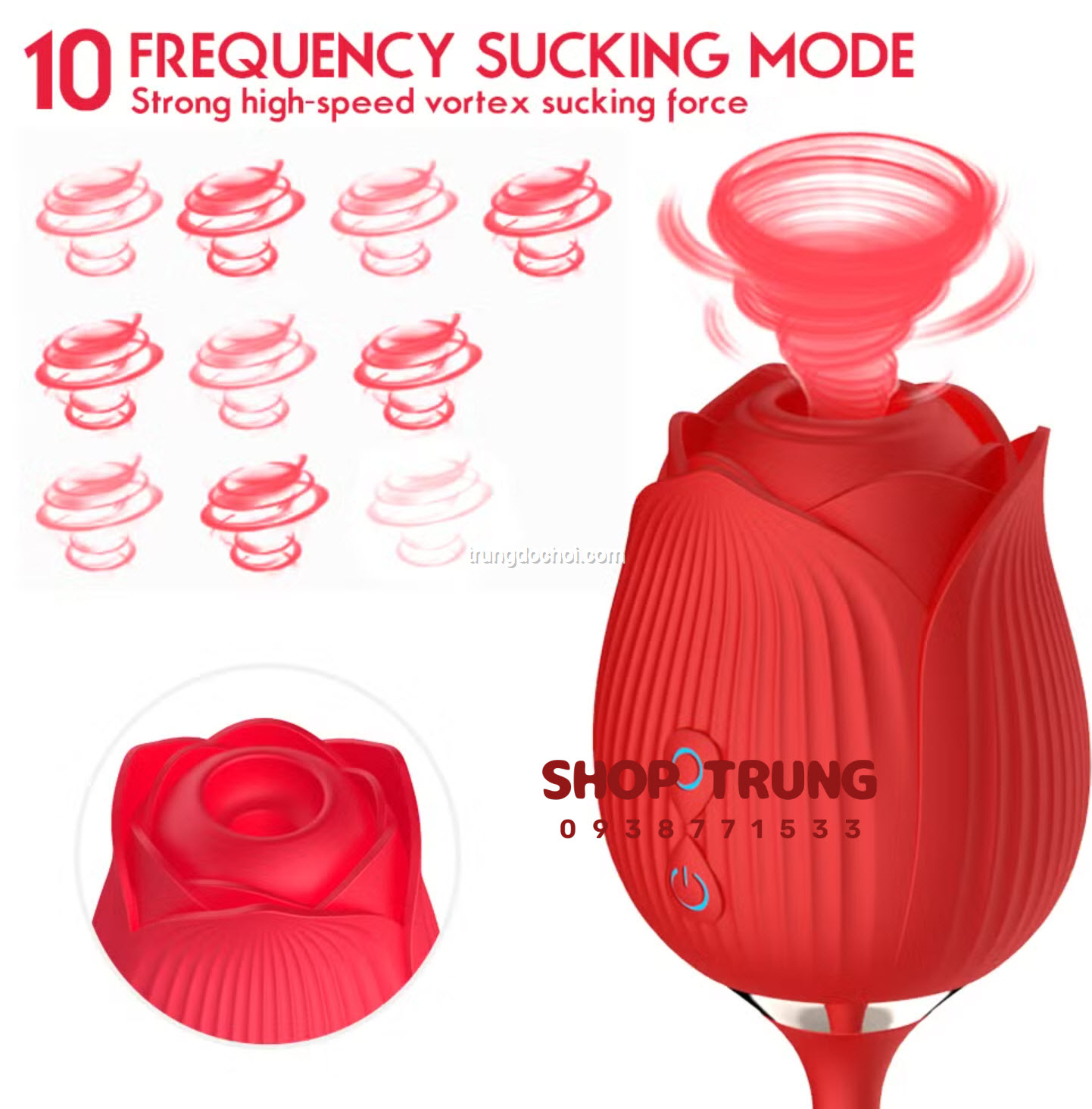 Hoa Hồng Rung Hút Đa Năng Sextoy Kích Thích Tận Đỉnh