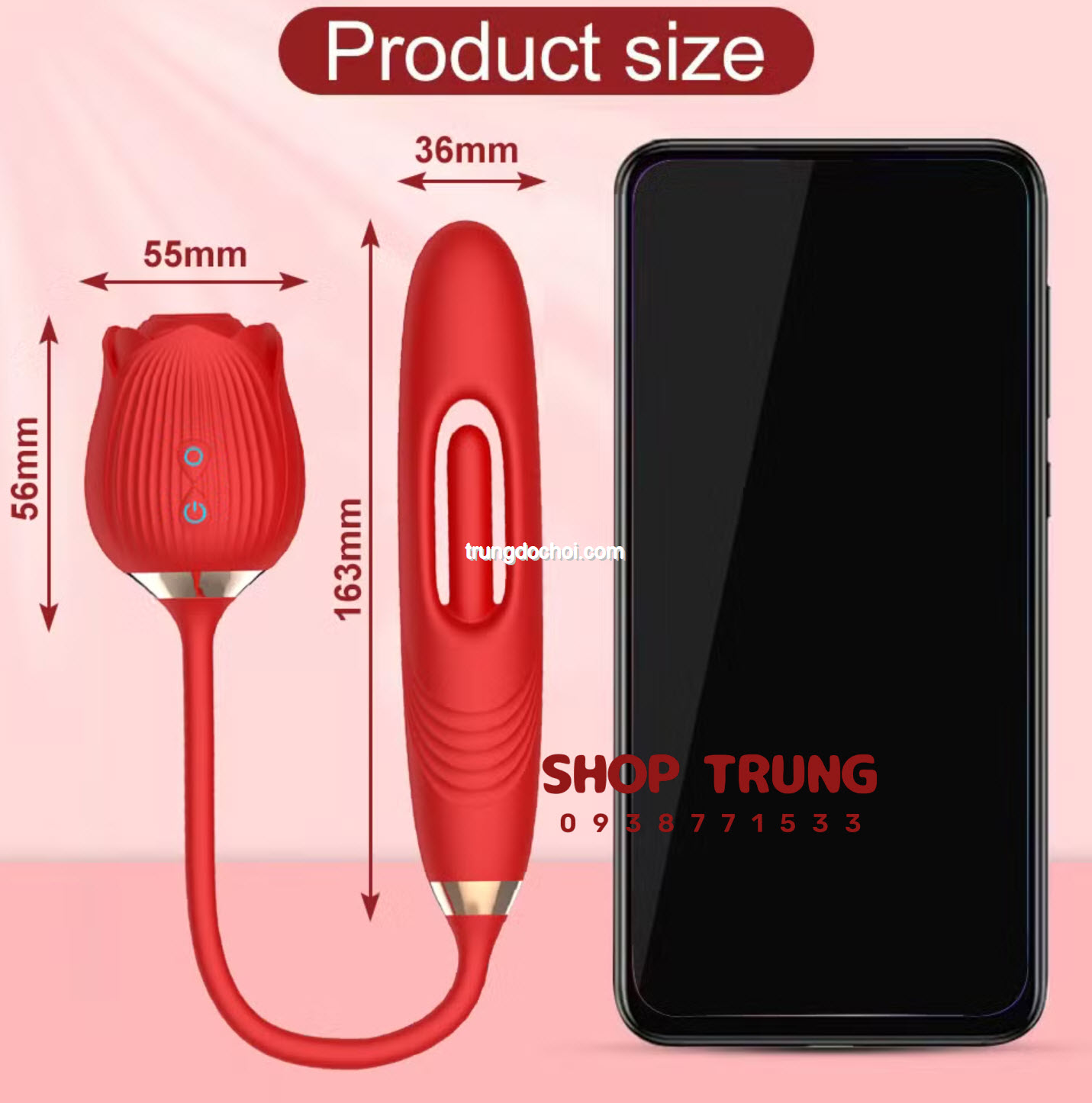 Hoa Hồng Rung Hút Đa Năng Sextoy Kích Thích Tận Đỉnh