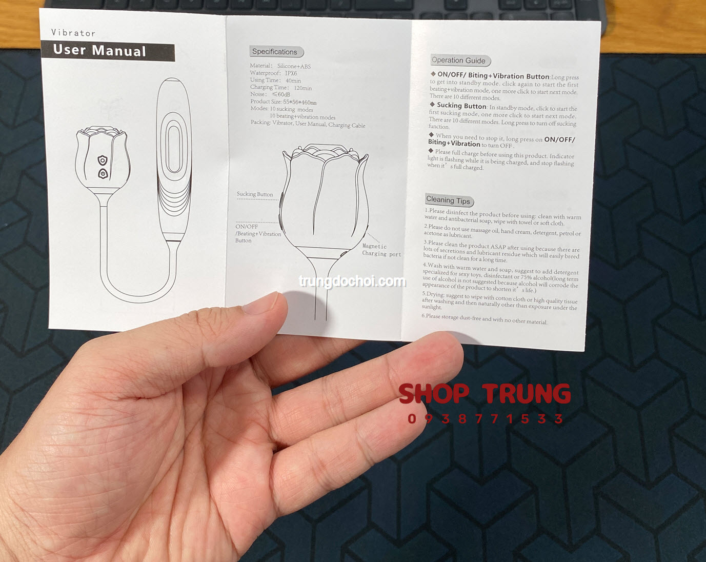 Hoa Hồng Rung Hút Đa Năng Sextoy Kích Thích Tận Đỉnh