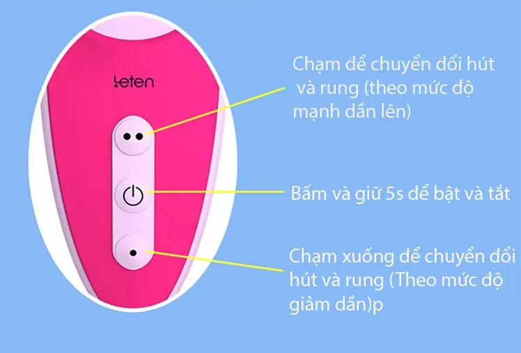 Máy bú mút kèm trứng rung Leten Nhật Bản chống nước cực phê