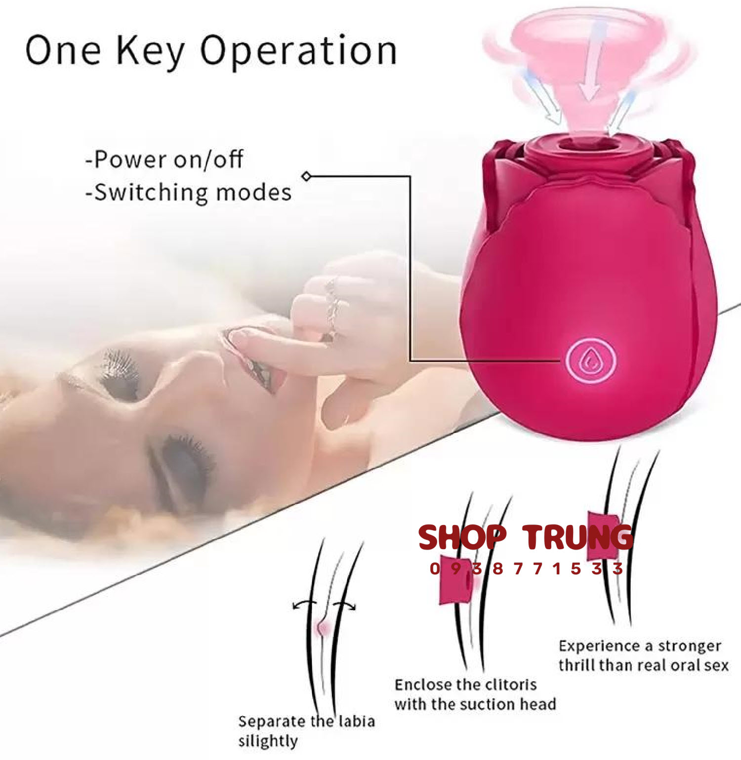 Máy rung Omysky điểm G hoa hồng siêu kích thích cảm giác Máy rung Omysky điểm G hoa hồng siêu kích thích cảm giác