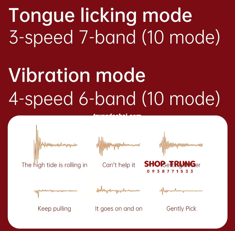 Lưỡi Rung Bú Mút 10 Chế Độ Mạnh Mẽ Đánh Thức Điểm G