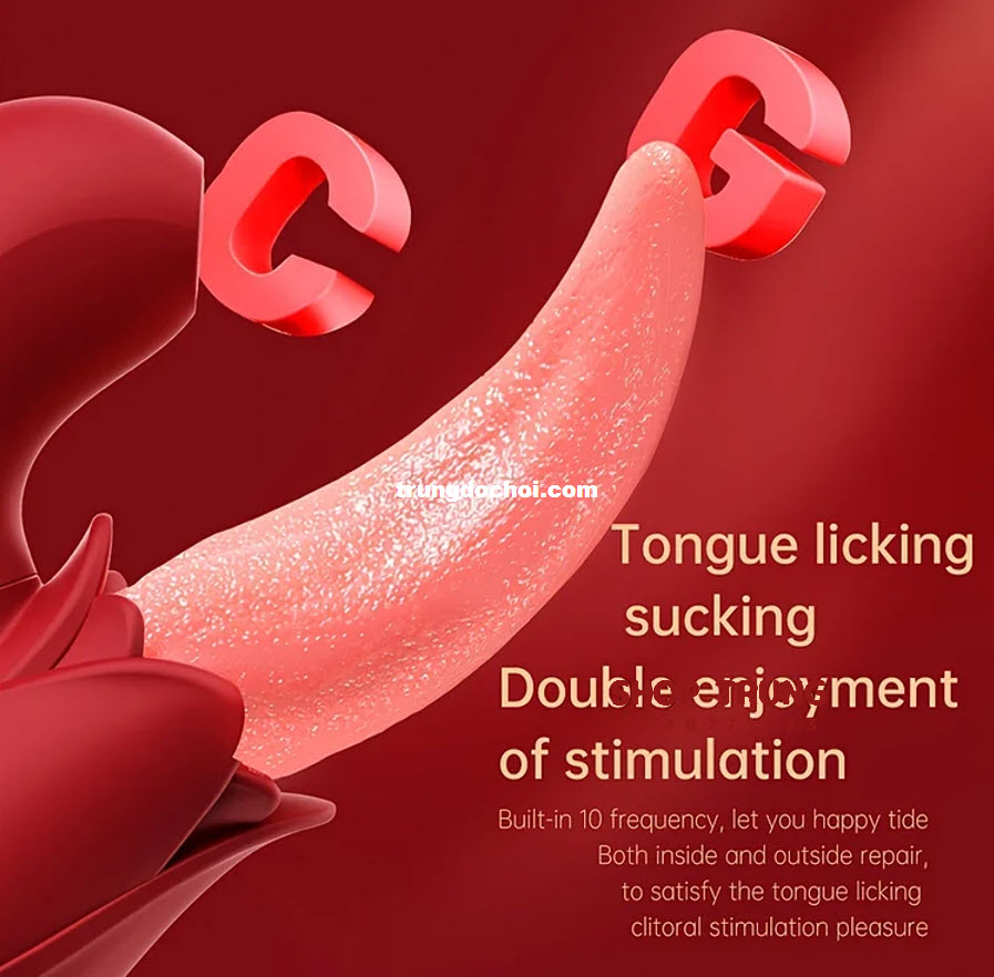 Lưỡi Rung Bú Mút 10 Chế Độ Mạnh Mẽ Đánh Thức Điểm G