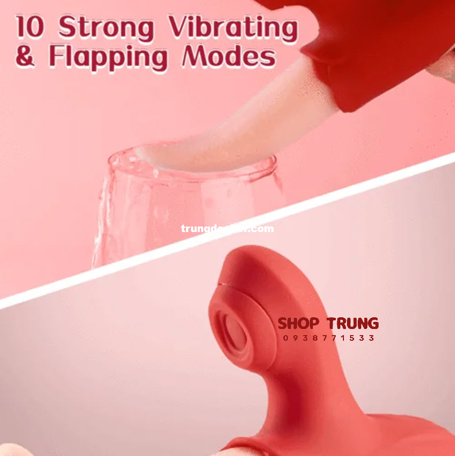 Lưỡi Rung Bú Mút 10 Chế Độ Mạnh Mẽ Đánh Thức Điểm G
