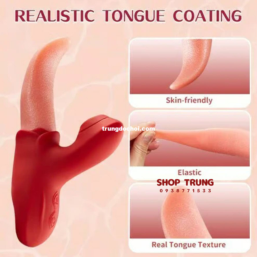 Lưỡi Rung Bú Mút 10 Chế Độ Mạnh Mẽ Đánh Thức Điểm G