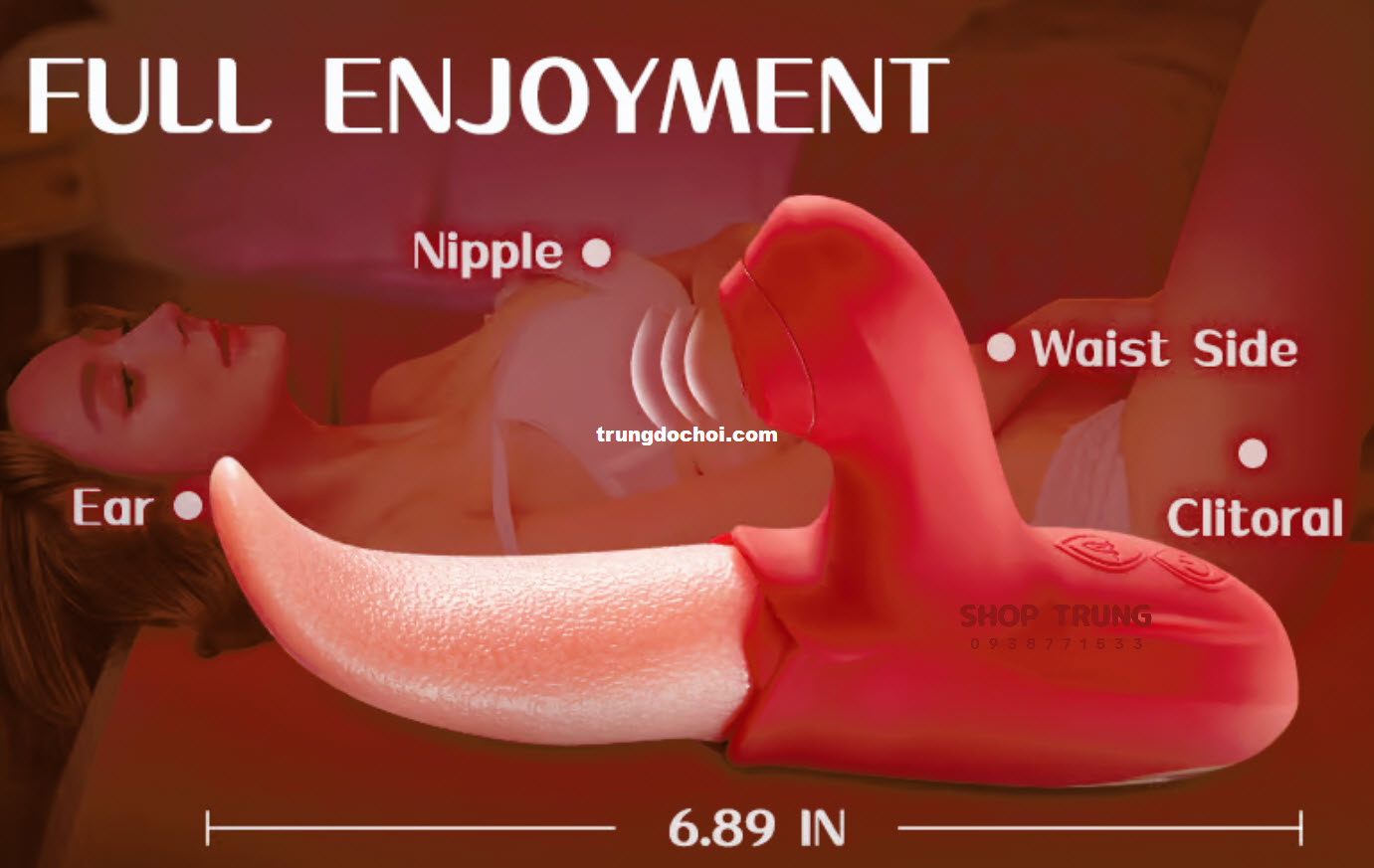 Lưỡi Rung Bú Mút 10 Chế Độ Mạnh Mẽ Đánh Thức Điểm G