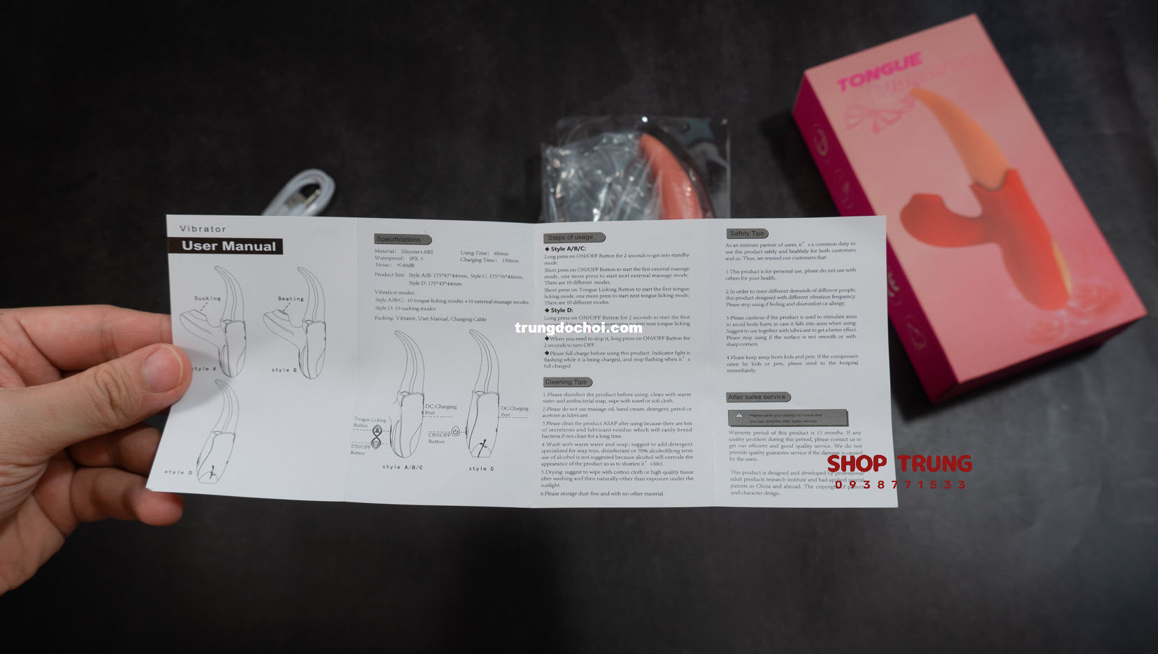 Lưỡi Rung Bú Mút 10 Chế Độ Mạnh Mẽ Đánh Thức Điểm G