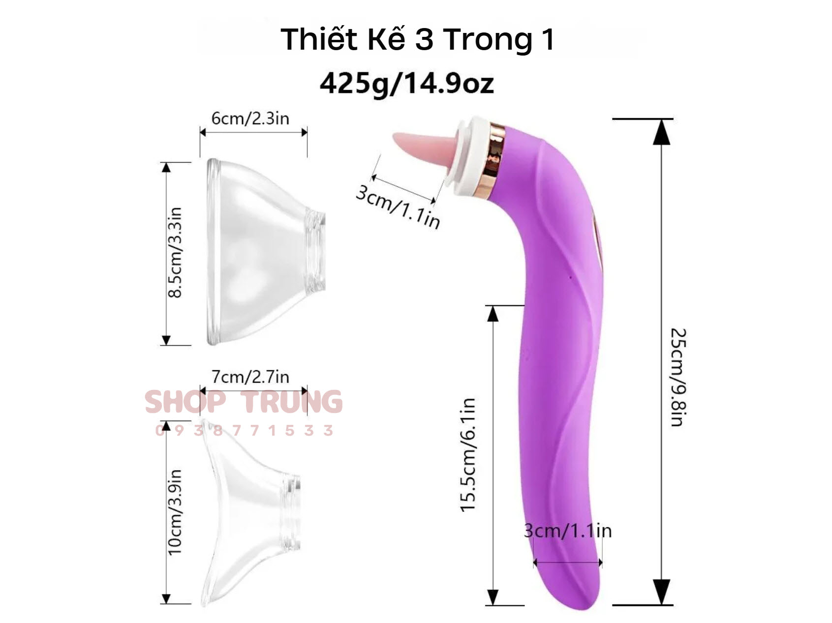 Máy Rung Điểm G Bú Mút Cao Cấp Tăng Khoái Cảm Đỉnh Cao