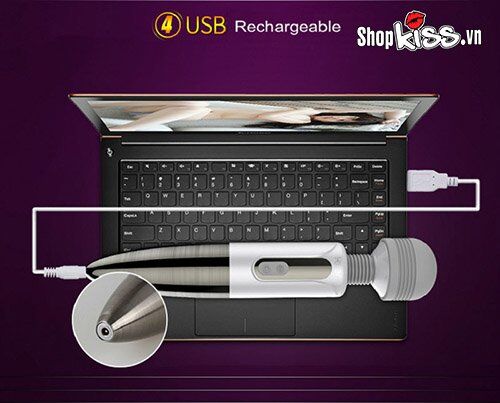 Chày rung Leten Lightning cao cấp 5 chế độ, sạc USB