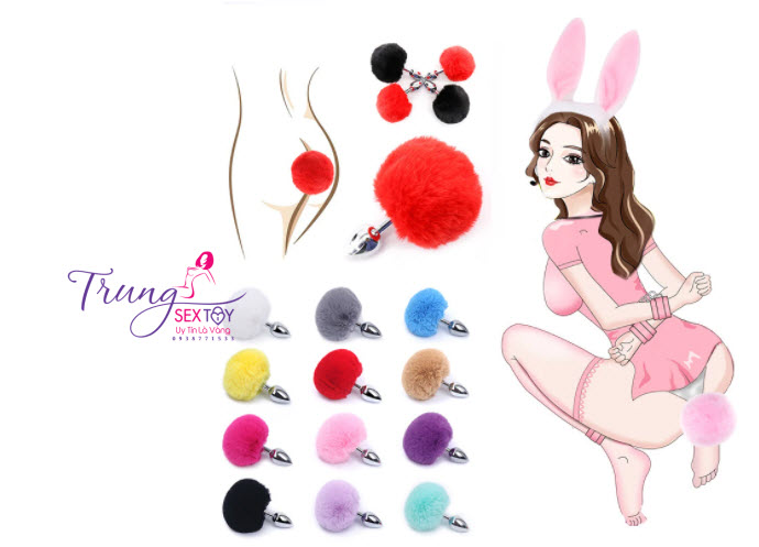 Đuôi thỏ kích thích hậu môn đồ chơi tình dục chất lượng cao