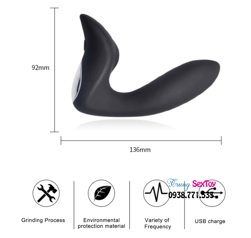 Dụng cụ kích thích hậu môn rung điều khiển từ xa siêu phê Dụng cụ kích thích hậu môn rung điều khiển từ xa siêu phê