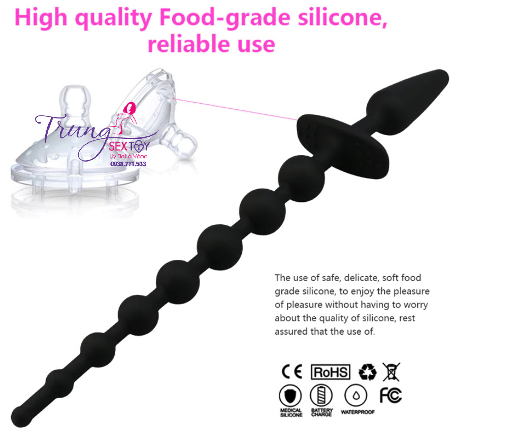 Dụng Cụ Kích Thích Hậu Môn Hai Đầu Cầm Tay Thoải Mái An Toàn