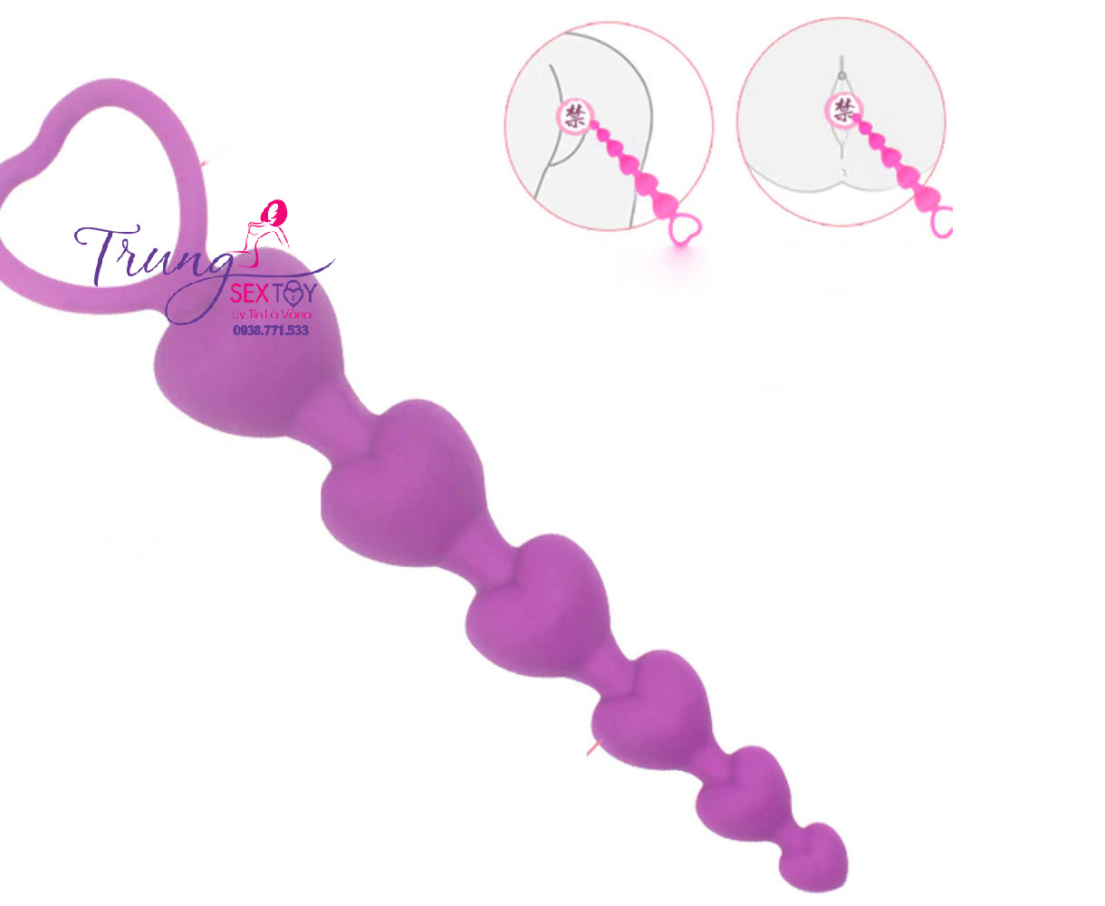 Chuỗi Hạt Trái Tim Hậu Môn Kích Thích Sướng Phê Tê Tái