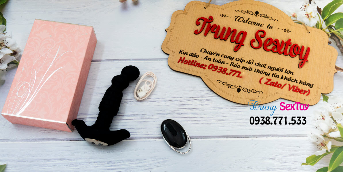 Rung Xoay Hậu Môn 360 Độ Điều Khiển Từ Xa Kích Thích Mạnh