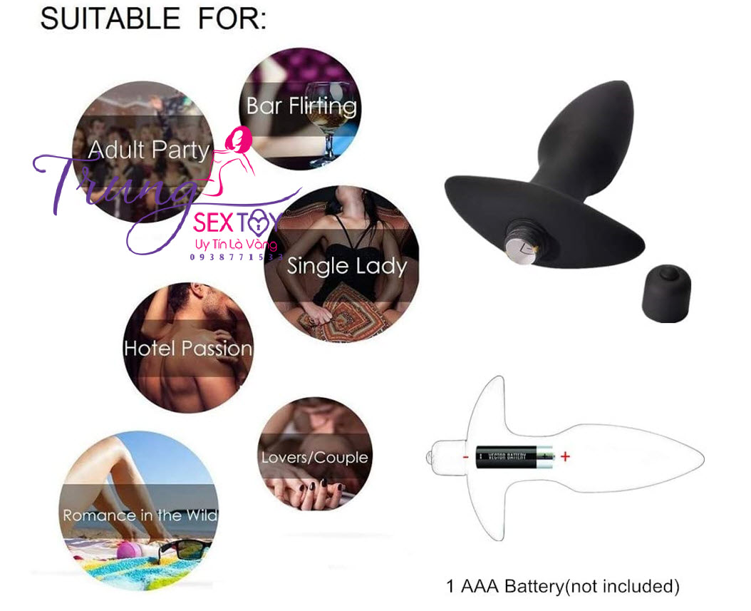 Dụng Cụ Massage Hậu Môn Silicon Mềm Mịn Đa Chức Năng