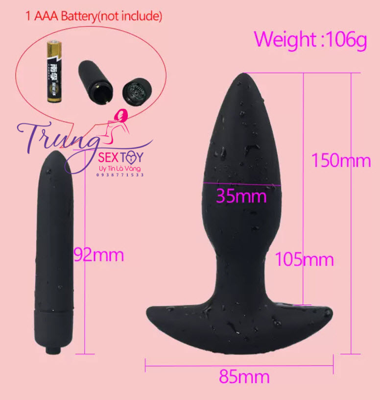 Dụng Cụ Massage Hậu Môn Silicon Mềm Mịn Đa Chức Năng