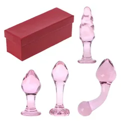 Phích cắm hậu môn thủy tinh siêu cute họa tiết khắc tinh tế 