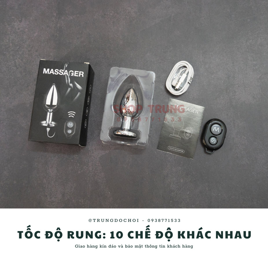 Điều khiển siêu phẩm hậu môn kim loại kích thích cực đỉnh
