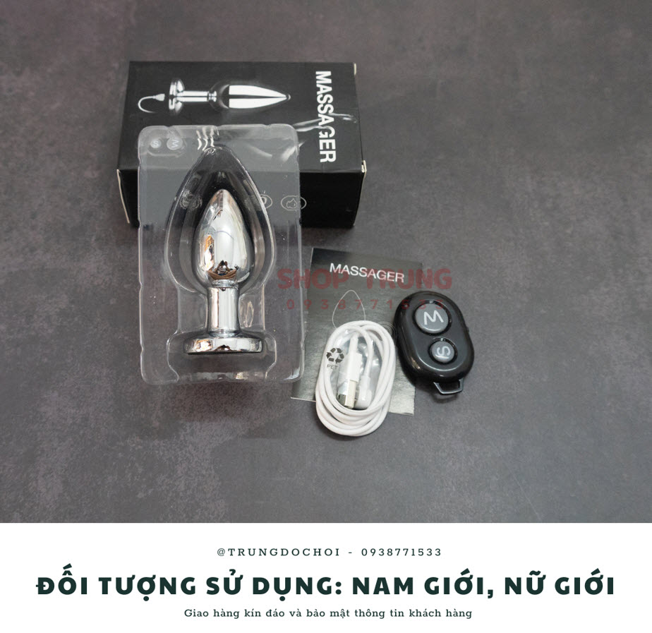 Điều khiển siêu phẩm hậu môn kim loại kích thích cực đỉnh