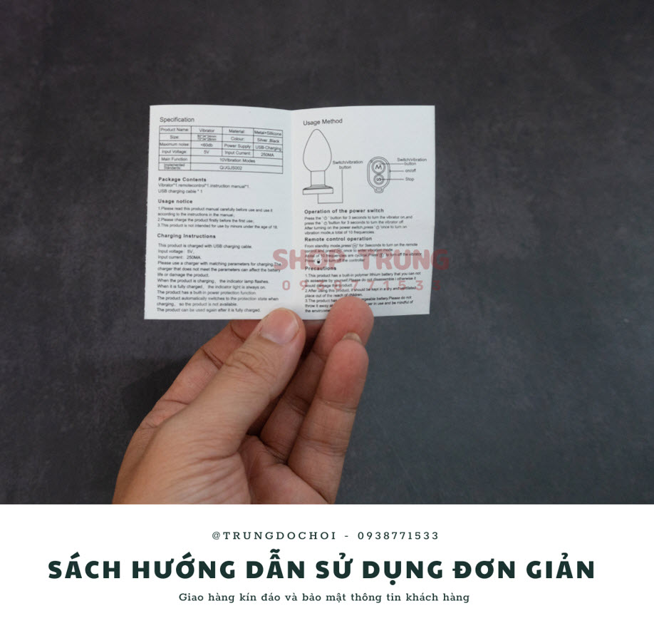 Điều khiển siêu phẩm hậu môn kim loại kích thích cực đỉnh