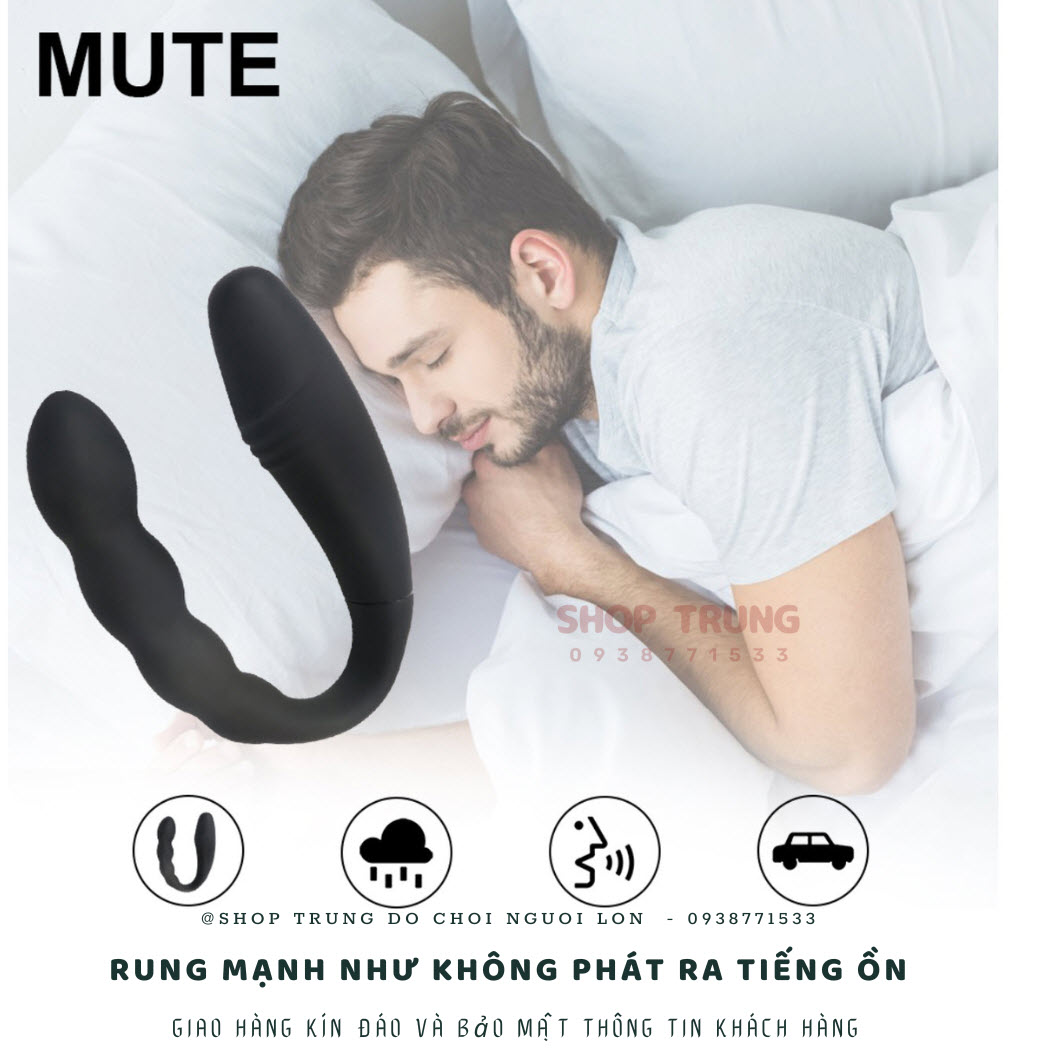 Remote Control U-Shaped Anal Vibrator with 10 Modes Black