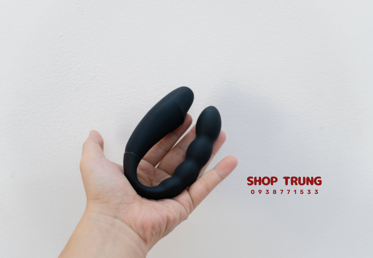Remote Control U-Shaped Anal Vibrator with 10 Modes Black