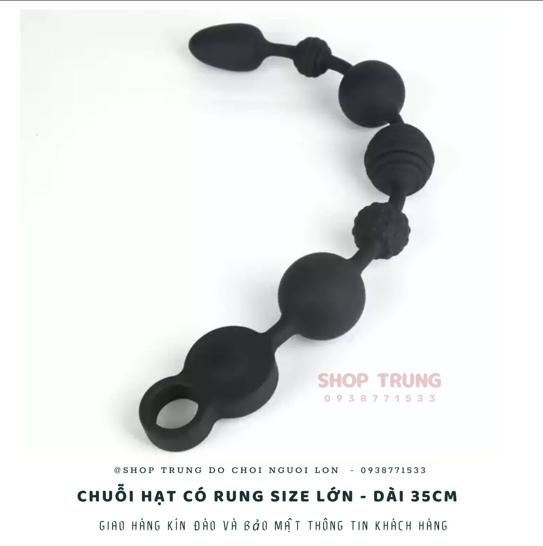 Chuỗi hạt rung 35cm kích thích hậu môn thoải mái dễ dùng Chuỗi hạt rung 35cm kích thích hậu môn thoải mái dễ dùng