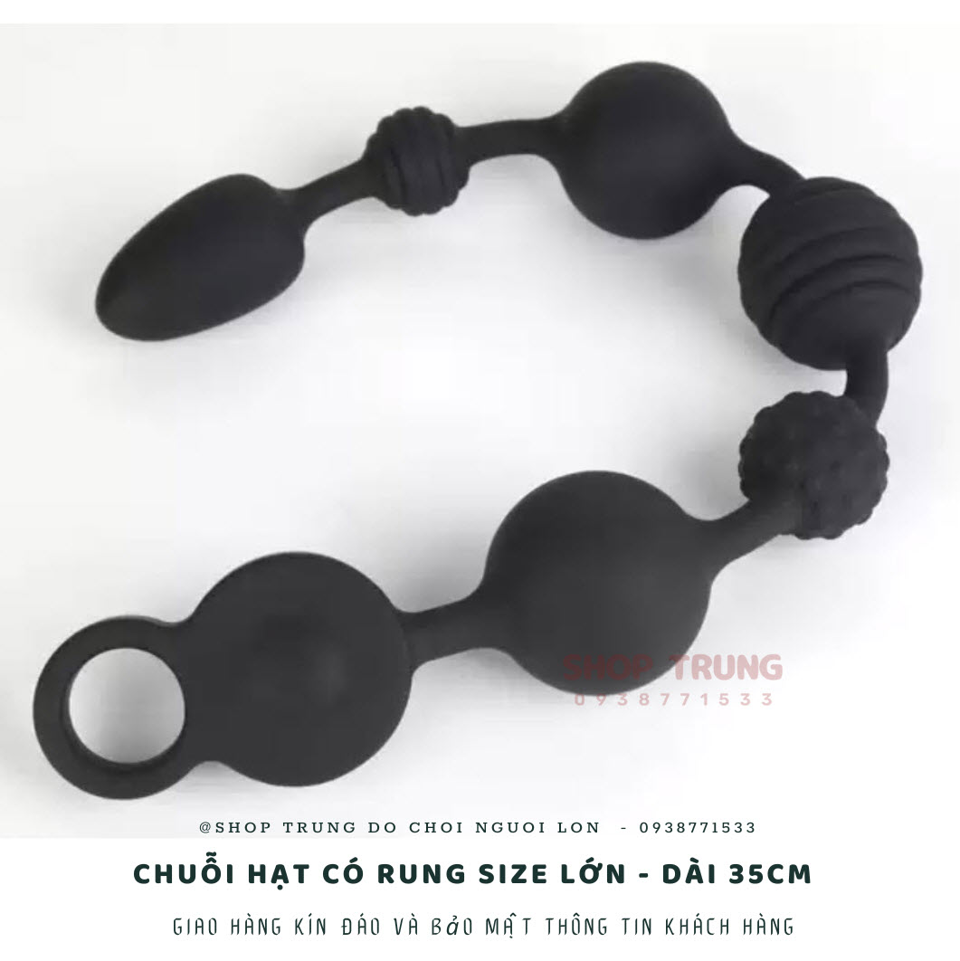 Chuỗi hạt rung 35cm kích thích hậu môn thoải mái dễ dùng Chuỗi hạt rung 35cm kích thích hậu môn thoải mái dễ dùng