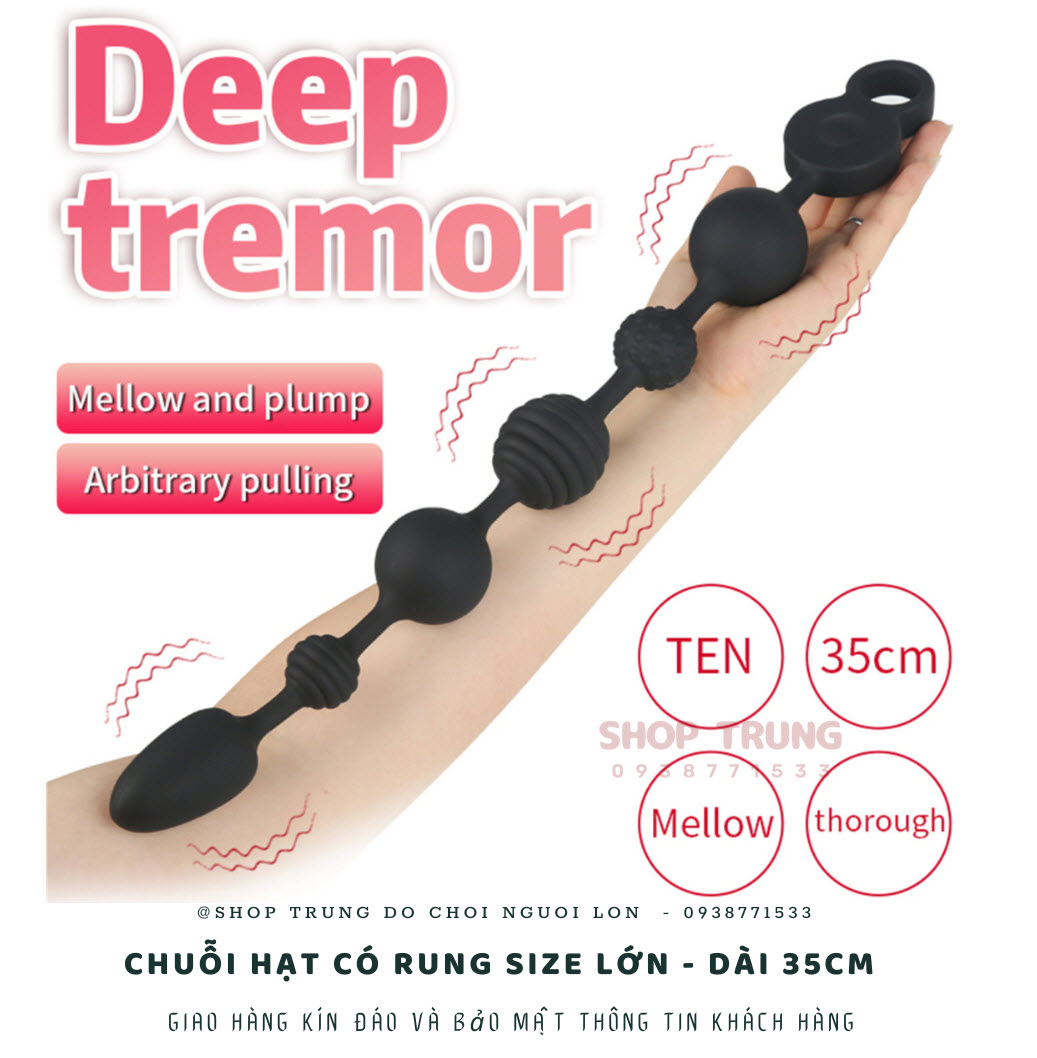 Chuỗi hạt rung 35cm kích thích hậu môn thoải mái dễ dùng Chuỗi hạt rung 35cm kích thích hậu môn thoải mái dễ dùng